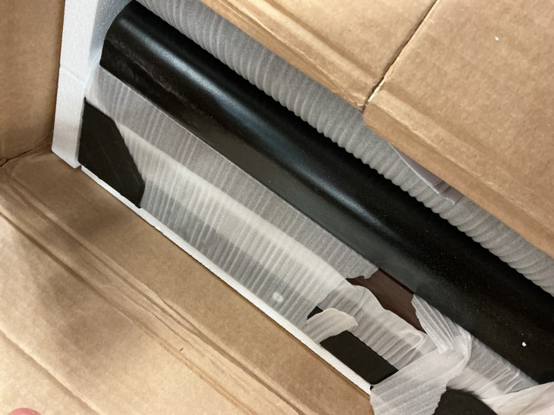 Condition photo showing As Is for L-Shaped Executive Desk, 83" (incomplete box a)