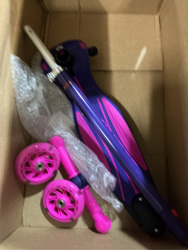 Condition photo showing Good Condition for gotrax ks1 kids kick scooter, led lighted wheels and 3 adjustable height handlebars, lean-to-steer & widen anti-slip deck, 3 wheel scooter for boys & girls ages 2-8 and up to 110 lbs darkviolet