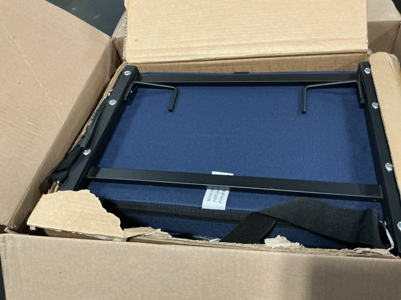 Condition photo showing Good Condition for sheenive stadium seats for bleachers with back support, bleacher seats with backs and cushion wide, padded portable folding comfort stadium chair with shoulder strap, perfect for sports events navy blue 1