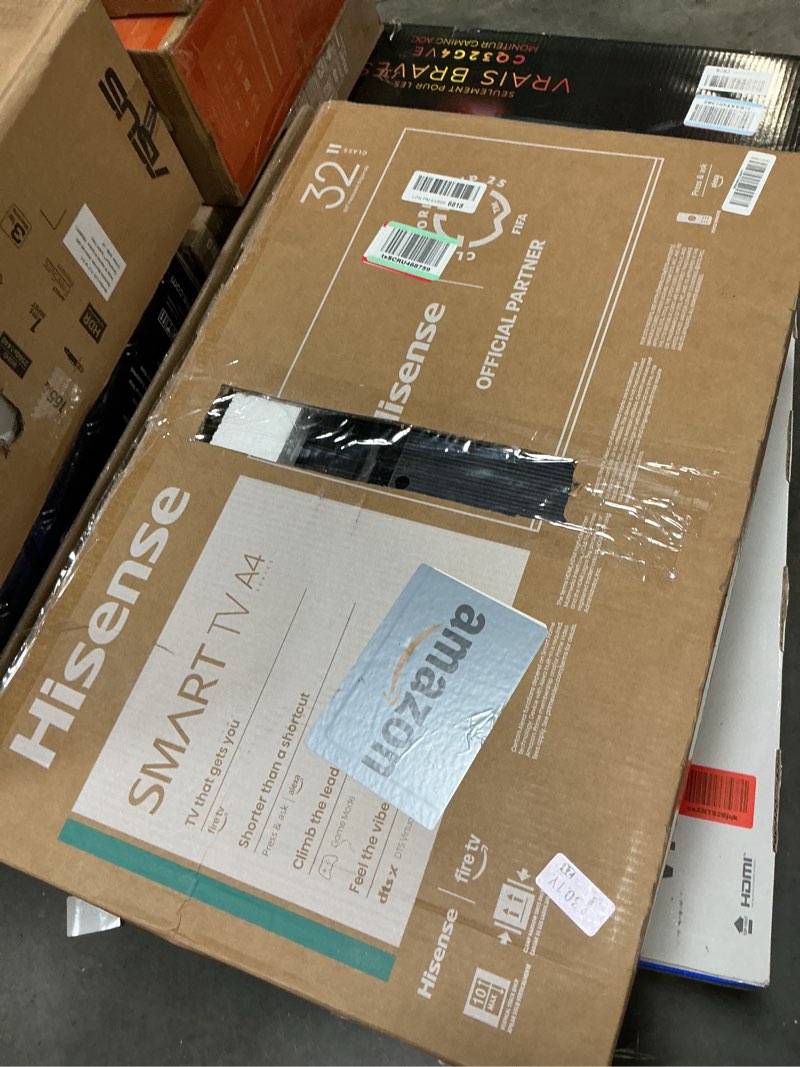 Condition photo showing As Is for Hisense 32-Inch Class A4 Series HD Smart Fire TV (32A4HNF) - Full Array LED, HDR10, DTS Virtual: X, Slim Bezel Design, Alexa Built-in 32-Inch HD
