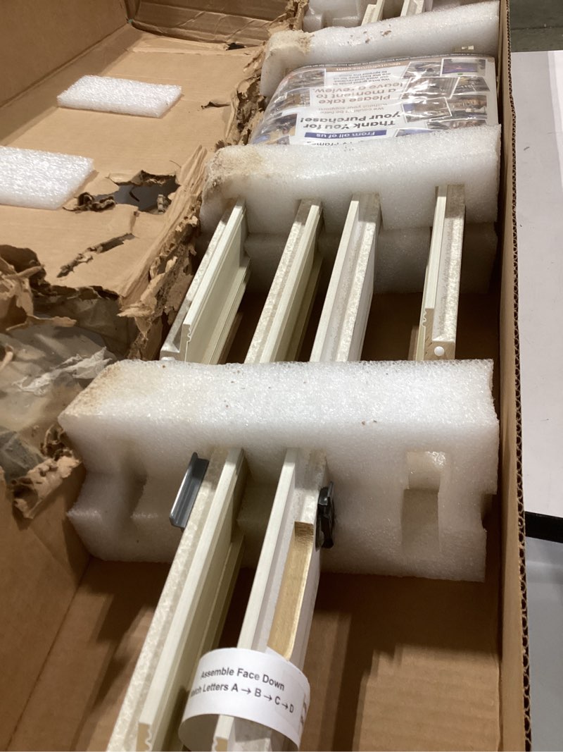 Condition photo showing Good Condition for Antique White 43" Premiere Deco TV Frame - Compatible ONLY with Samsung The Frame TVs (Fits 2021-2025, LS03A, LS03B, LS03C, LS03D, LS03FA) 43" Fits 2021-2025 Frame TV