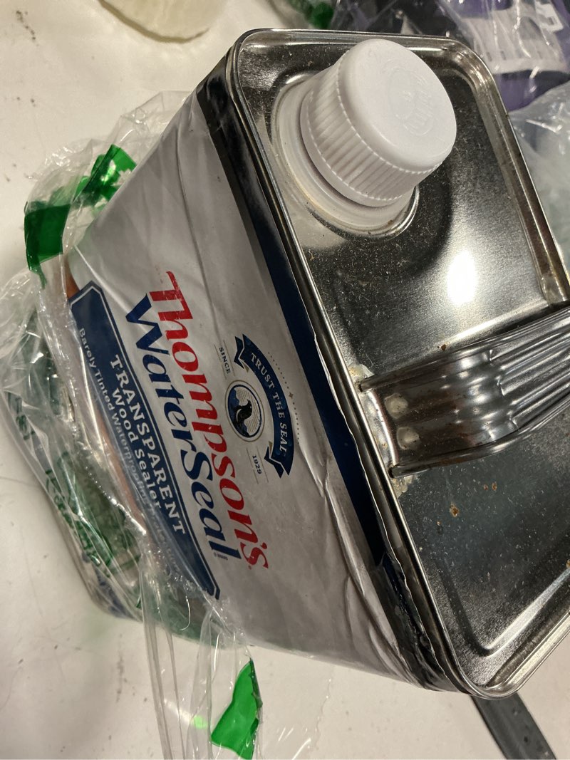 Condition photo showing Good Condition for thompson’s waterseal transparent waterproofing wood stain and sealer, natural cedar, 1 gallon 1 gallon natural cedar
