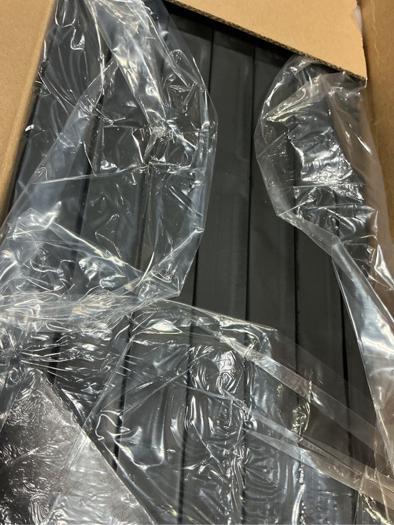 Condition photo showing Good Condition for songmics foldable shoe boxes, pack of 18 stackable shoe storage organizer, set of 3 integraed shoe cabinets, portable, fit up to us size 13, 60s assembly, transparent and ink black ulsp207b01 transparent + ink black 6 tiers (18 pairs)