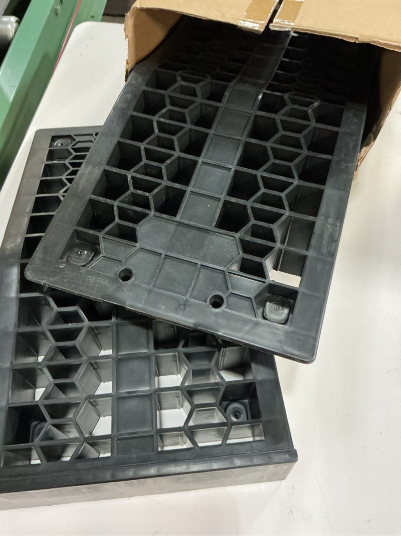 Condition photo showing Good Condition for roblock car ramps for lift and vehicle maintenance, portable low profile car ramps for garage, heavy duty tire ramps for low chassis cars and support jack, 17.5''x10''x3.14'', 2 pcs rbts265