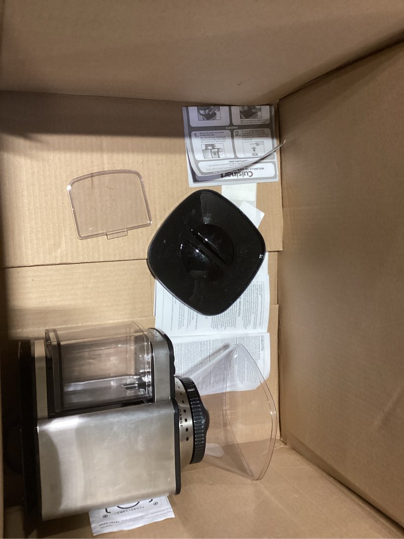 Condition photo showing Good Condition for cuisinart coffee grinder, electric one-touch automatic burr coffee grinder with 18-position grind selector, cup size selector for 4 – 18 cups, dbm-8p1, black stainless burr mill stainless steel