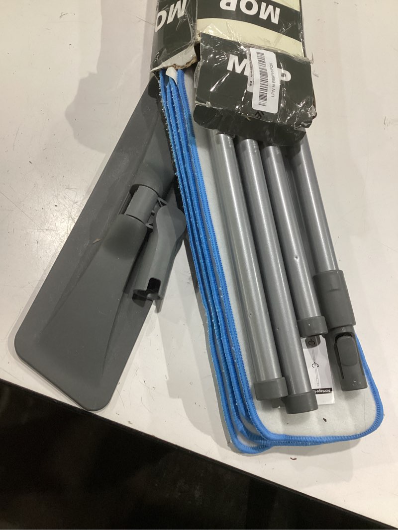 Condition photo showing Good Condition for microfiber mops for hardwood floor cleaning - bpawa flat floor mop with 4 washable pads for laminate wood tile vinyl home kitchen bathroom - 59" adjustable handle gray