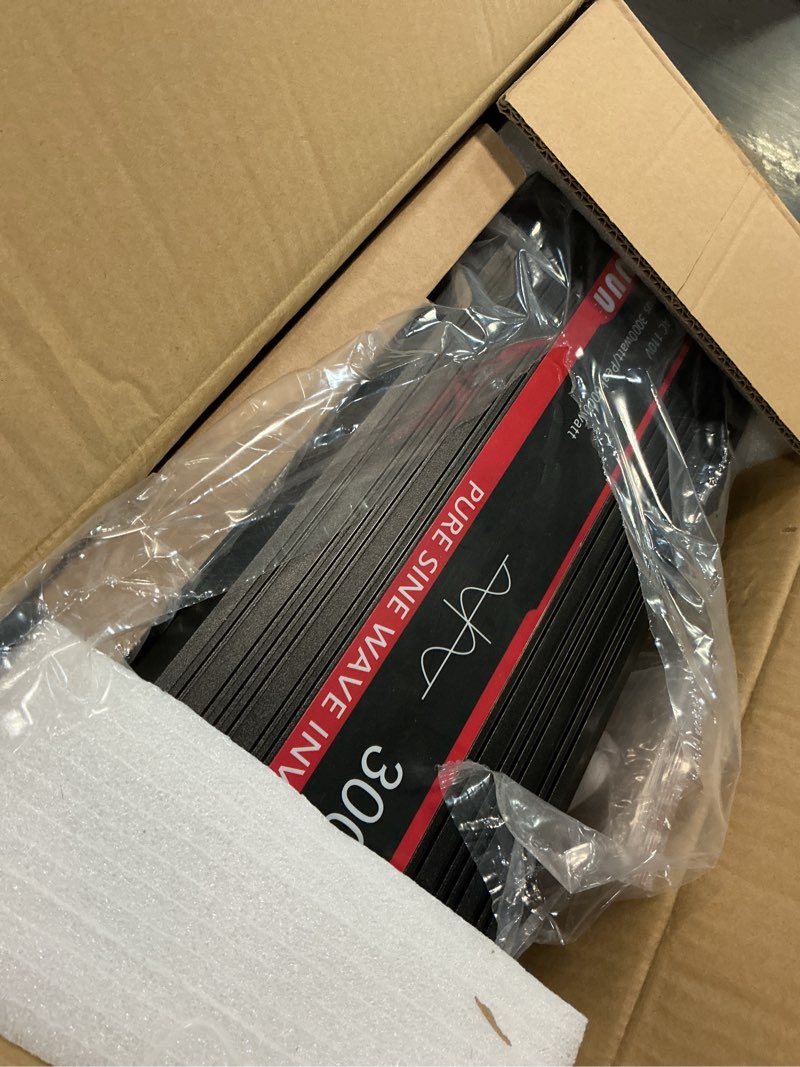 Condition photo showing Good Condition for jiguun pure sine wave inverter 3000w, 12v to 110v power inverter converter with 4 ac sockets, usb output and led display for rv camping emergency household appliances (3000wpro) 3000w 12v led