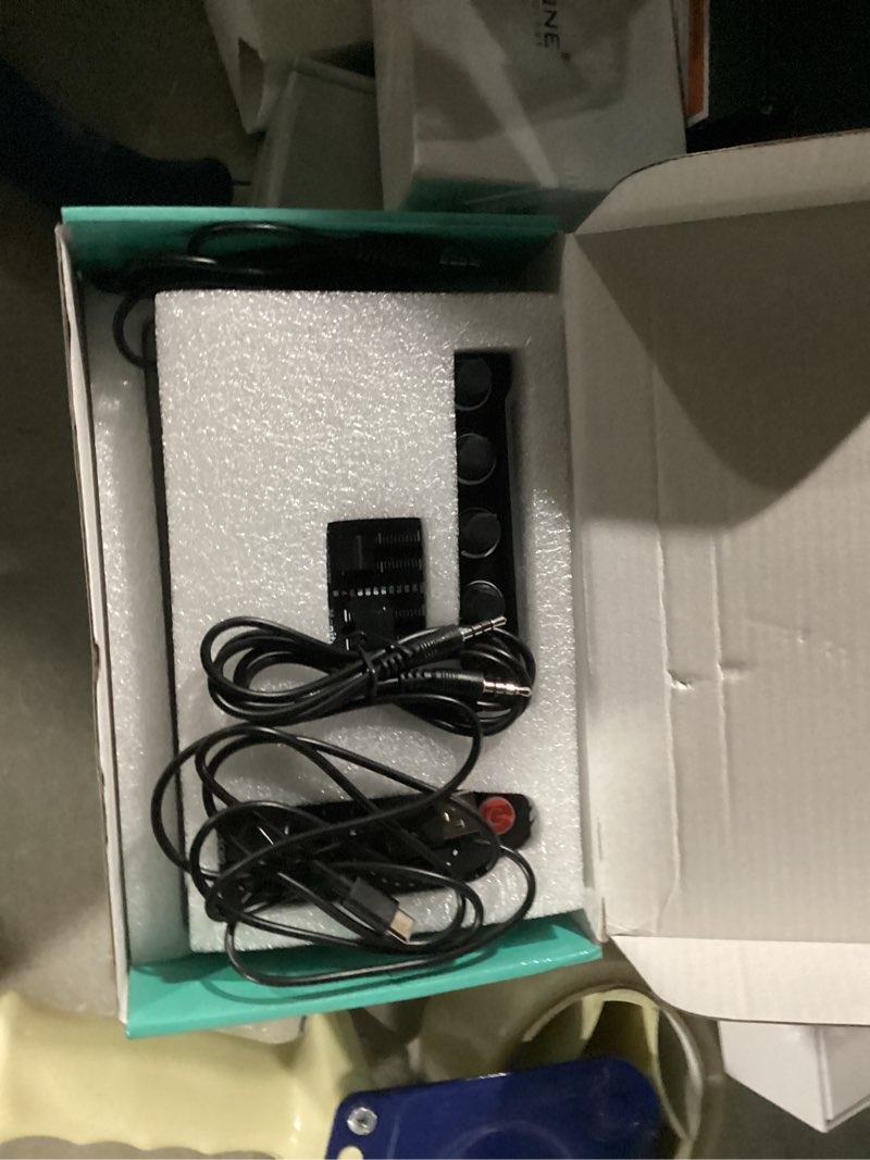 Condition photo showing New/Like New for Facmogu F998 Live Sound Card Audio Mixer, Podcast Audio Interface with DJ Mixer Effects, Voice Changer with Sound Effects for PS4 PS5 Karaoke Tiktok YouTube Live Streaming Record Gaming F998 Sound Card