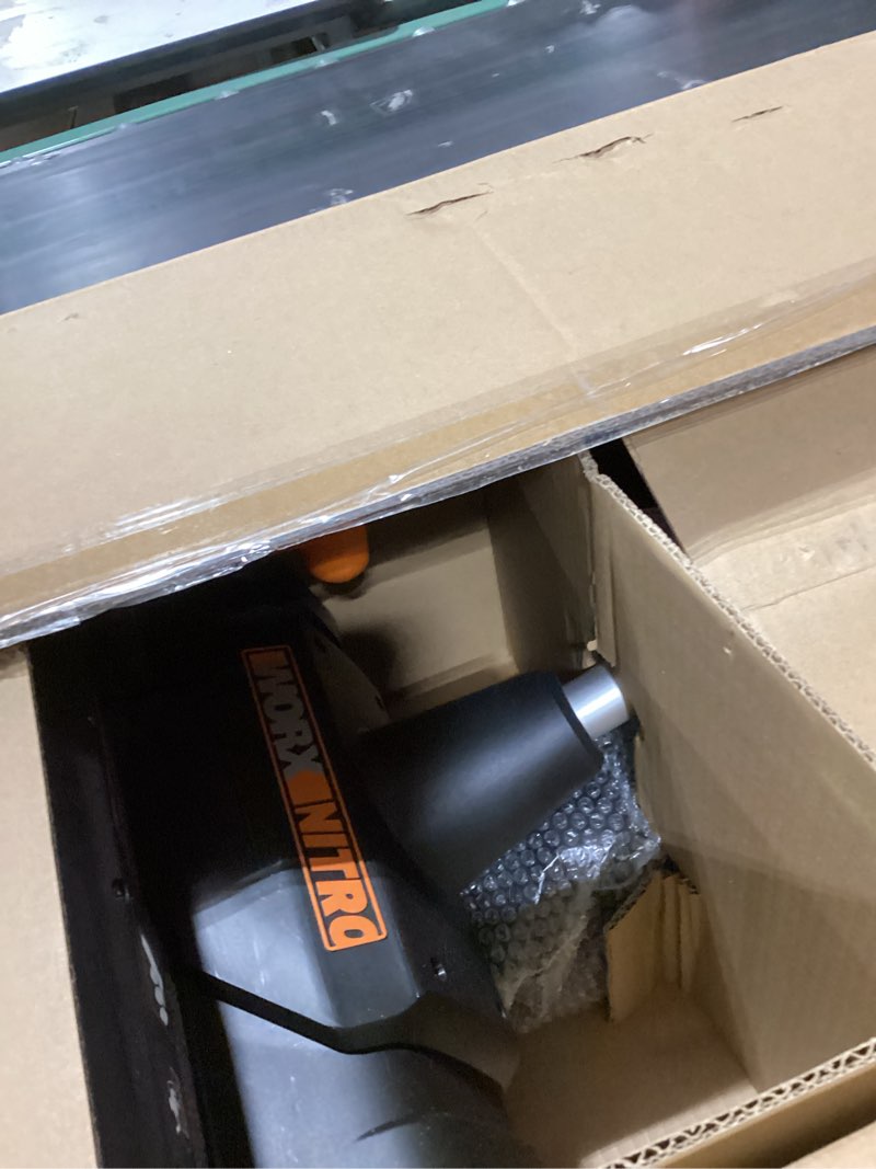 Condition photo showing Good Condition for worx nitro 40v 12'' cordless snow shovel, electric snow thrower for 4-car driveway, snow removal with brushless motor & 2 speed control, 2 × 4.0 ah batteries and charger included, wg460