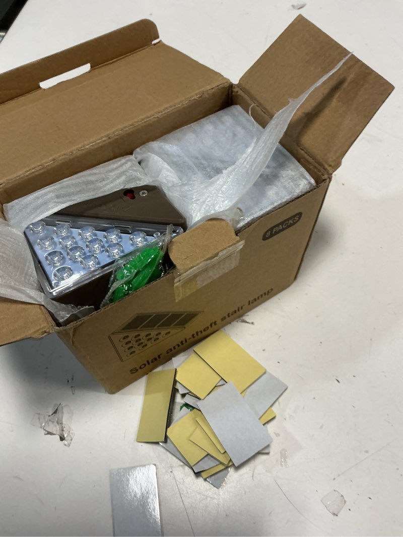 Condition photo showing Good Condition for solar step lights for outside, 8 pack solar stair lights waterproof ip67, led outdoor step lights decor for stair, deck, front step, patio, garden brown 8 pack