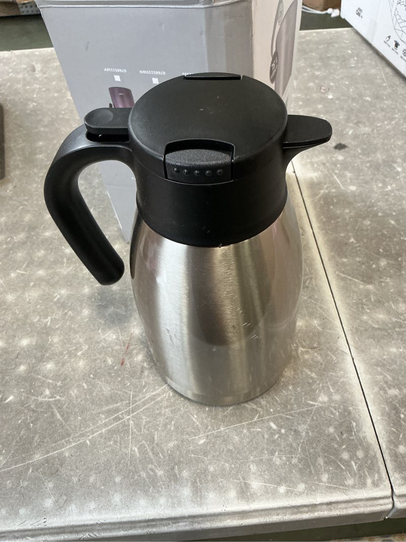 GiNT 51Oz Stainless Steel Thermal Coffee Carafe with Lid/Double Walled Vacuum Thermal Carafe / 12 Ho
