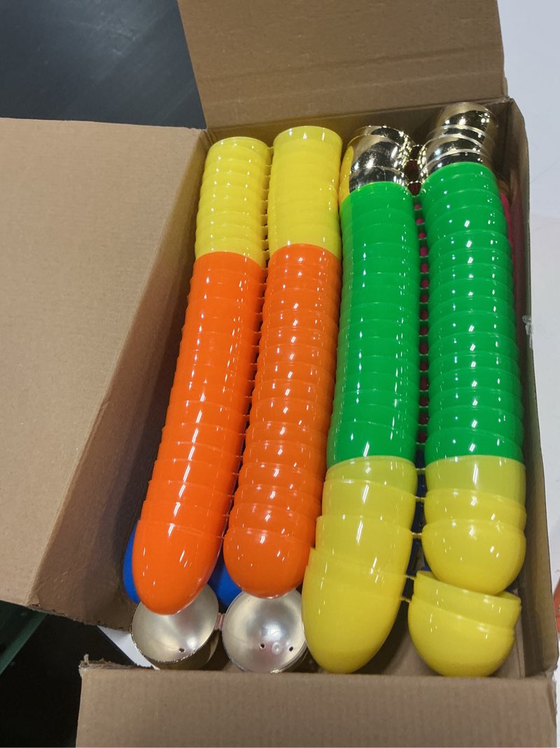 Condition photo showing New/Like New for 100 pcs 3.1" fillable easter eggs bulk with 6 surprise golden eggs, colorful plastic easter egg empty for easter egg hunt party favors kids easter basket stuffers fillers classroom prizes for boy girl 100 pack 3.1 inch eggs
