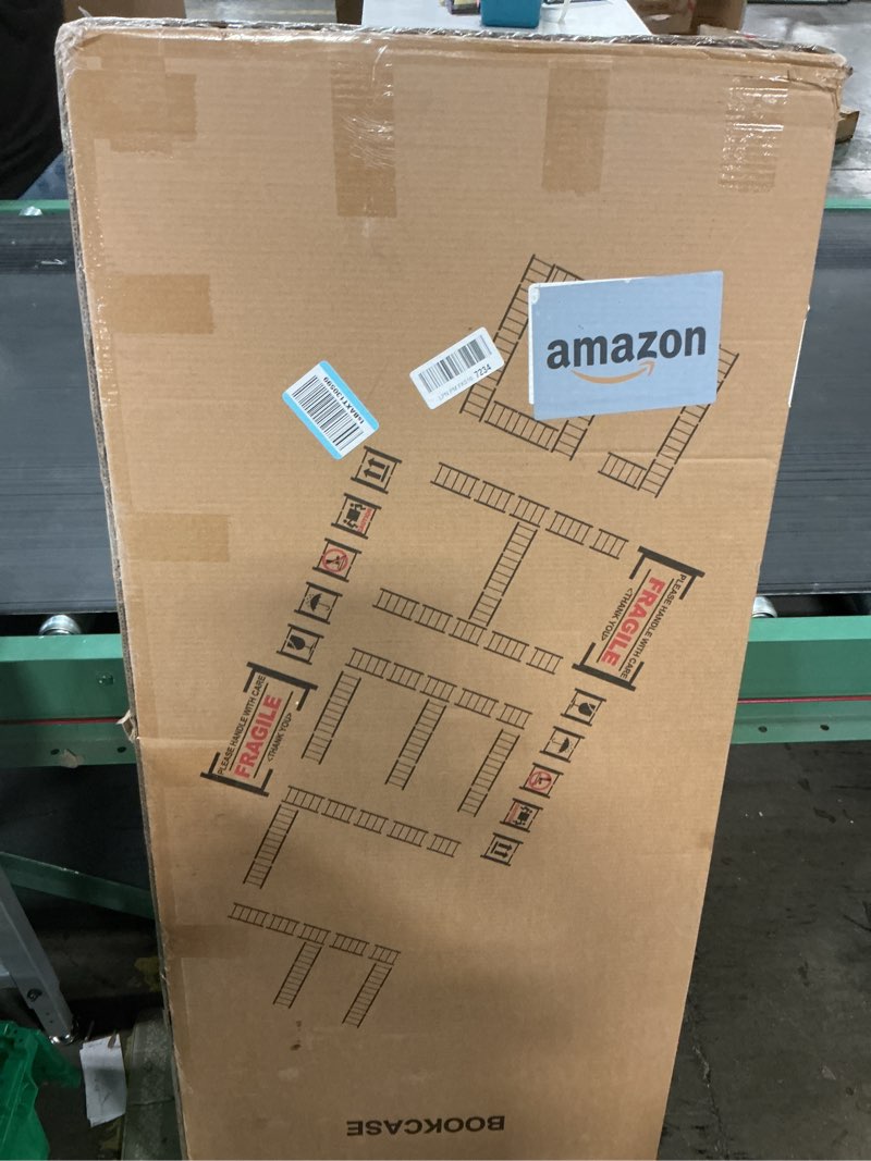 Condition photo showing New/Like New for BHG Vintage Multifunctional Folding Bookshelf, No-Assembly Plant Stand Storage Rack Shelves for Home Office (All White, 4-Tier) 4-tier All White