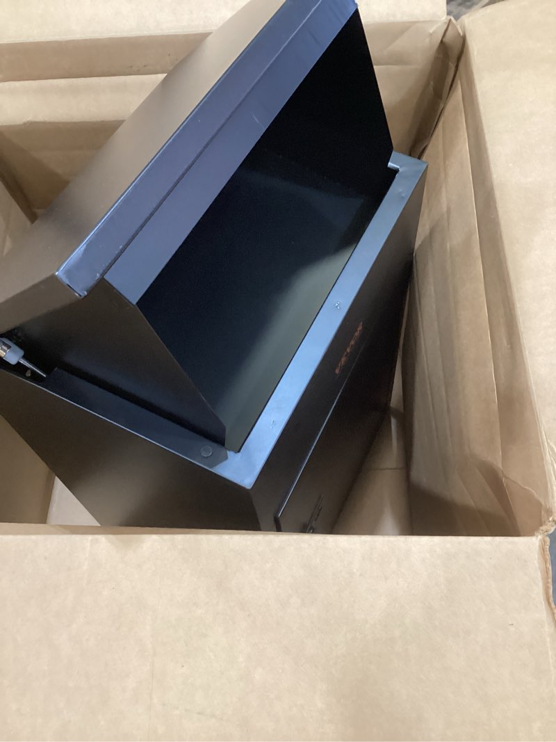 Condition photo showing As Is for vevor package delivery boxes for outside, extra large mailbox with coded lock, galvanized steel wall mounted mailboxes 17.3"x13.8"x22.8", anti-theft baffle, ipx3 waterproof for porch, curbside 13.8"d x 17.3"w x 22.8"h
