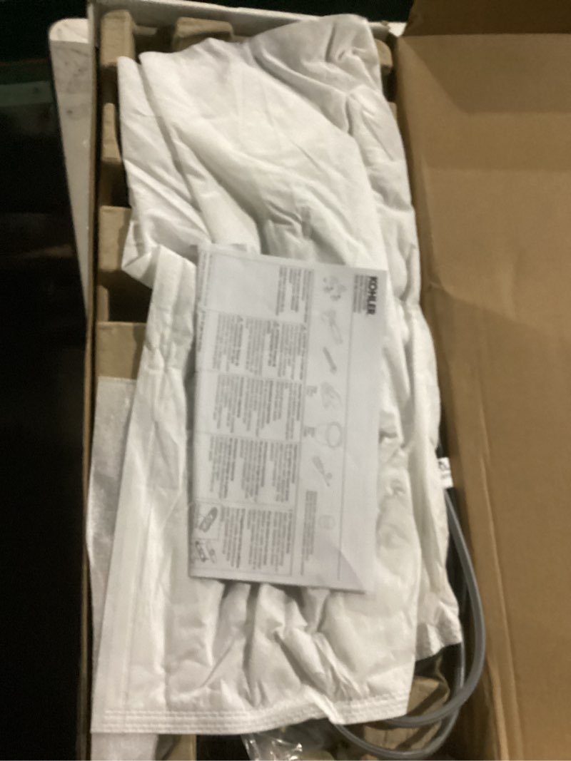 Condition photo showing As Is for kohler 596-bl simplice kitchen sink faucets with pull down sprayer, 3-spray design, matte black kitchen faucets, high arch matte black high arch