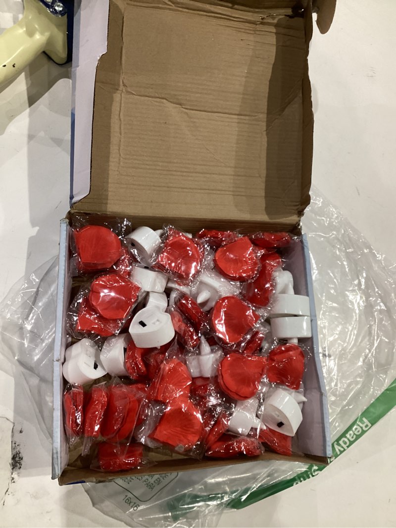 Condition photo showing As Is for VIPbuy 7000 Pieces Artificial Rose Petals with 72 Pcs Flameless LED Candles Battery Operated Led Tea Lights Candles Romantic Decoration Set 7000 Red Petals + 72 Pcs Warm White Light