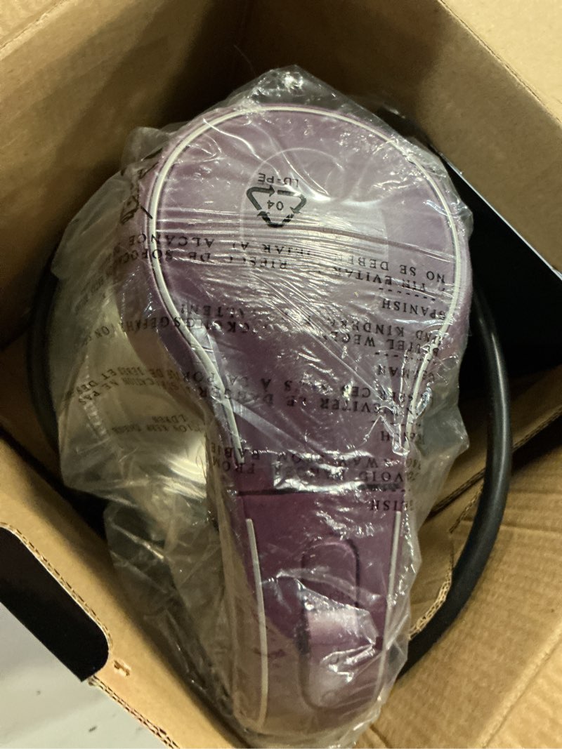 Condition photo showing Good Condition for ovente electric kettle, 1.5l borosilicate glass countertop water heater and boiler for coffee or tea, bpa-free, auto shut-off, boil-dry protection, removable and washable spout filter, purple kg83p