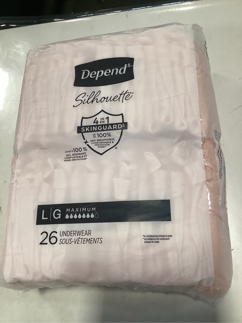 Depend Silhouette Adult Diapers, Incontinence & Postpartum Bladder Leak Underwear for Women, Maximum