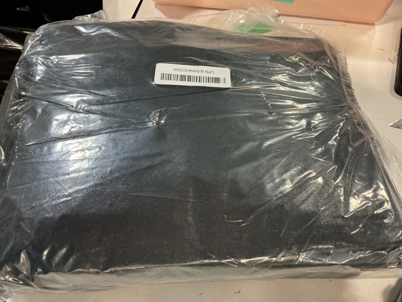 Condition photo showing New/Like New for smiry 3 pack rectangle table cloth, elastic fitted flannel backed vinyl tablecloths for 8ft folding tables, waterproof wipeable table covers for indoor, outdoor, camping and picnic (black, 30"x96") 96" x 30" (rectangular) black 3