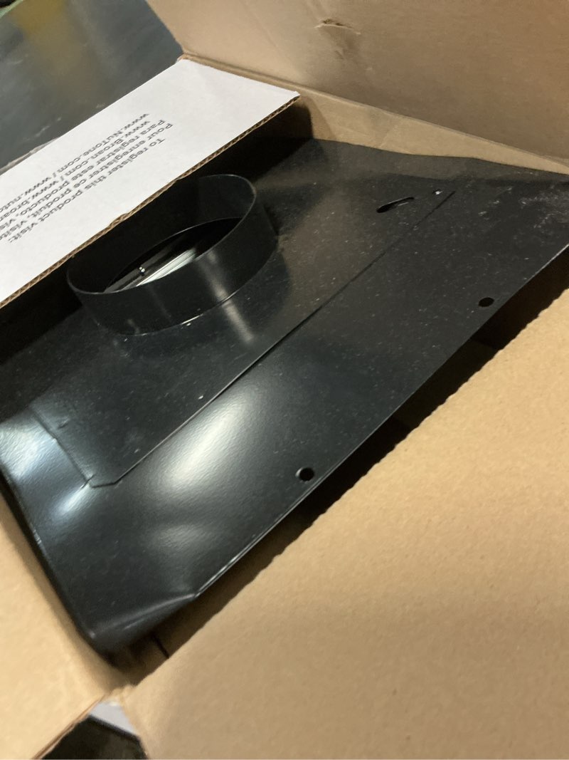 Condition photo showing Good Condition for broan-nutone 634m steel roof cap for 6" round duct, for range hoods, losone fans, and bath ventilation fans, black roof cap + broan-nutone steel roof vent cap
