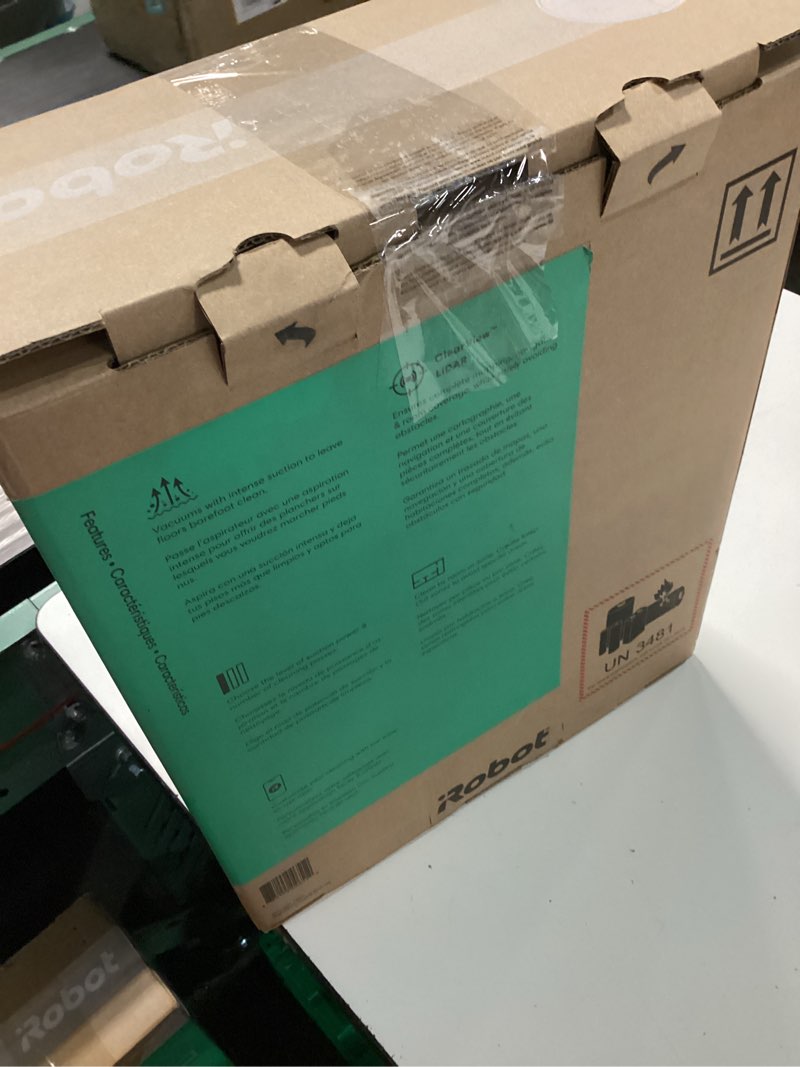 Condition photo showing New/Like New for irobot roomba 104 vac robot vacuum - intense power-lifting suction, smart & fast home mapping, ideal for pet hair, lidar navigation, multi-surface cleaning, cleans in neat rows, self-charging