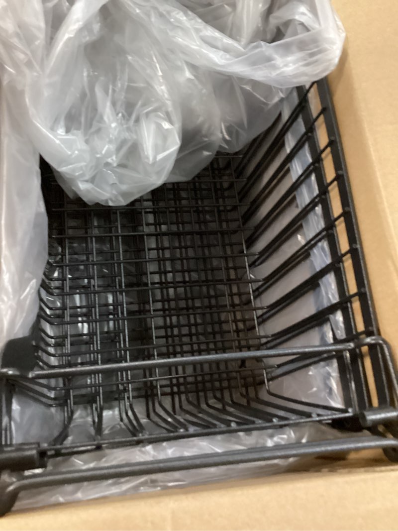 Condition photo showing Good Condition for gaokase 4 pcs stackable wire baskets for pantry organizers and storage,vegetable fruit basket for countertop,kitchen storage metal baskets,produce potato onion storage bin,black 1-black