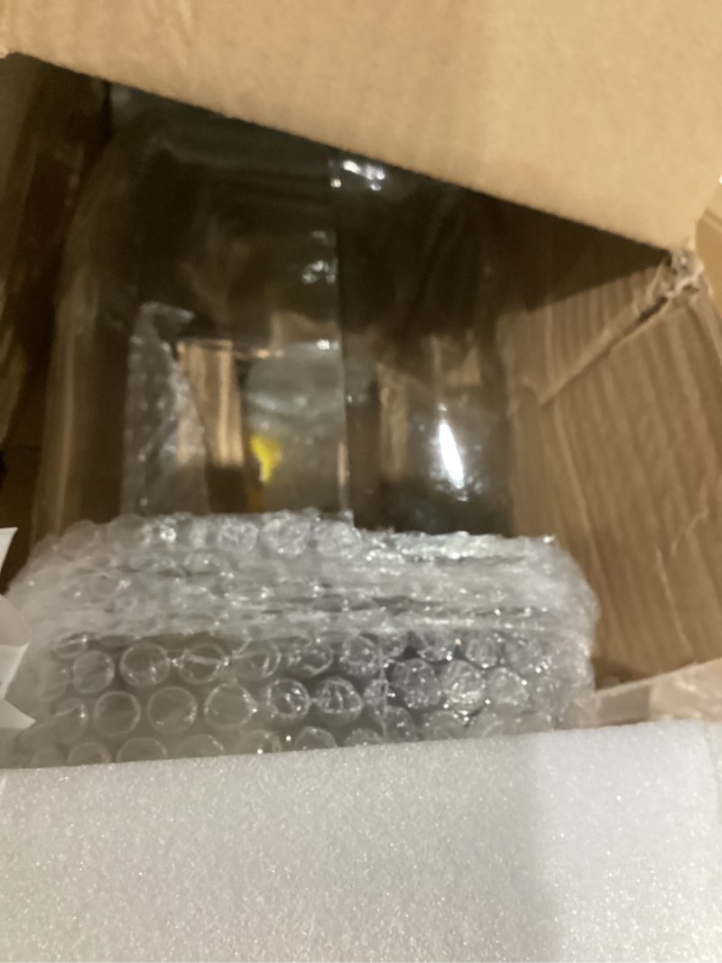 Condition photo showing Good Condition for 2 Gallon Glass Drink Dispensers, Large Glass Water Dispenser, Stainless Steel Leakproof Spigot and Lid, Drink Dispensers for Lemonade, Iced Tea, Juice, Punch, Parties 2 Gallon No Stand
