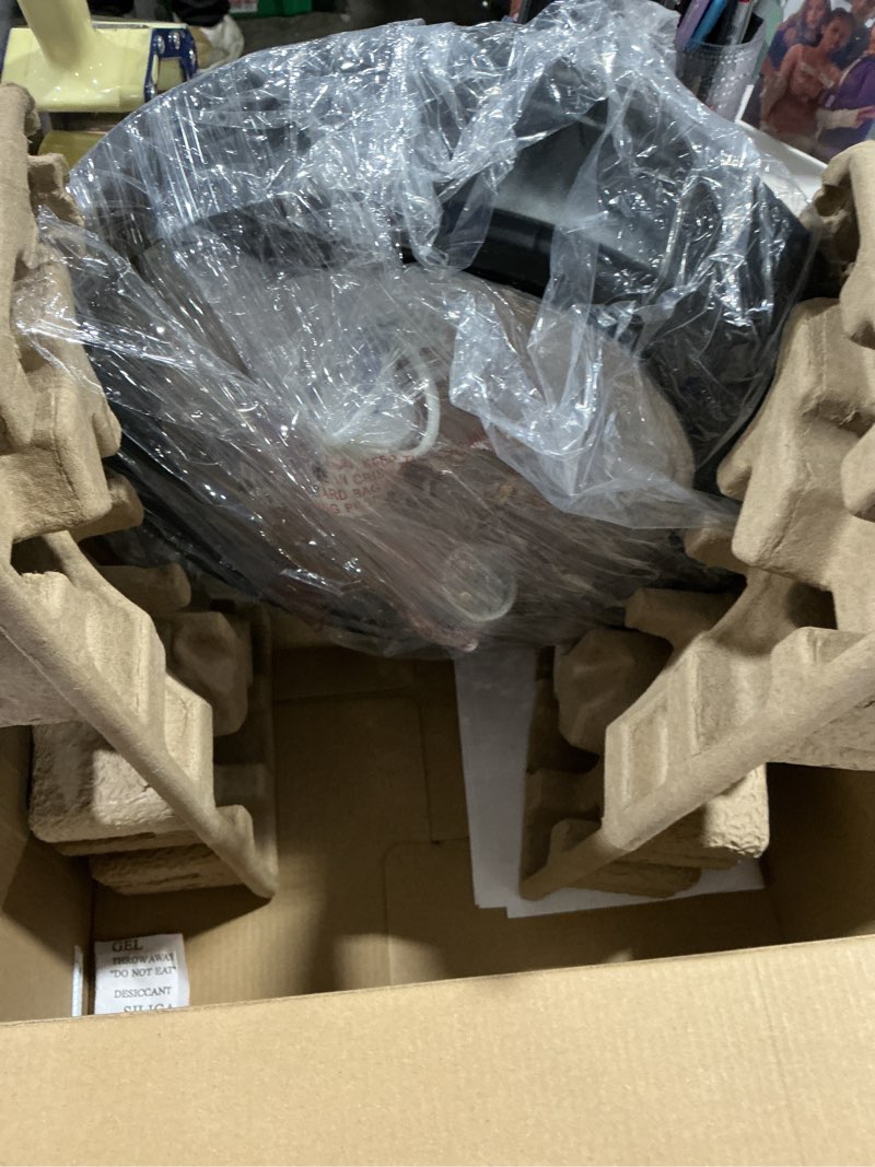 Condition photo showing As Is for project source 2-light 13-in matte black led, flush mount light