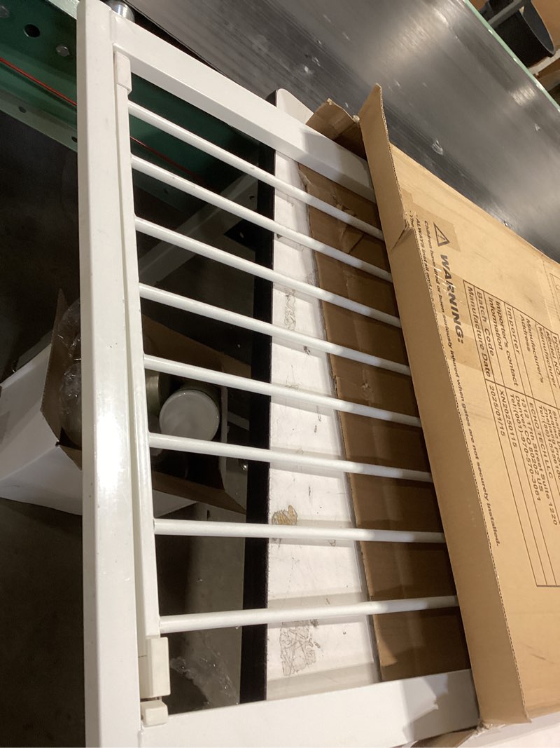 Condition photo showing Good Condition for WAOWAO Clear Baby Gate for Stairs Modern Design Acrylic Auto Close Pet Gate, 29.52-37.79" Wide Safety Baby Gate for Doorways,White Clear Dog Gates Indoor, Hallways,Kitchen White 29.52-37.79"