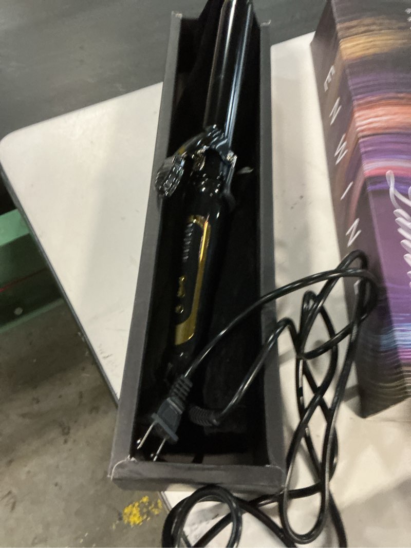 Condition photo showing As Is for LANVIER 1.25 Inch Curling Iron, Extra Long Barrel 1 1/4 Inch Curling Iron for Long Hair up to 450F, Worldwide Dual Voltage Hair Curler for Traveling, Hair Waving Style Tool Black 1.25 Inch Black