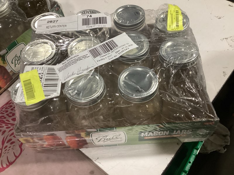 Condition photo showing Good Condition for (missing one)ball regular mouth quart 32-oz. glass mason jar with lids and bands, 12-count