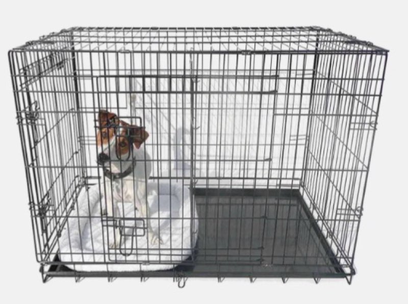 48"/42"/36"/30"/24" pet kennel cat dog folding crate wire metal cage w/divider