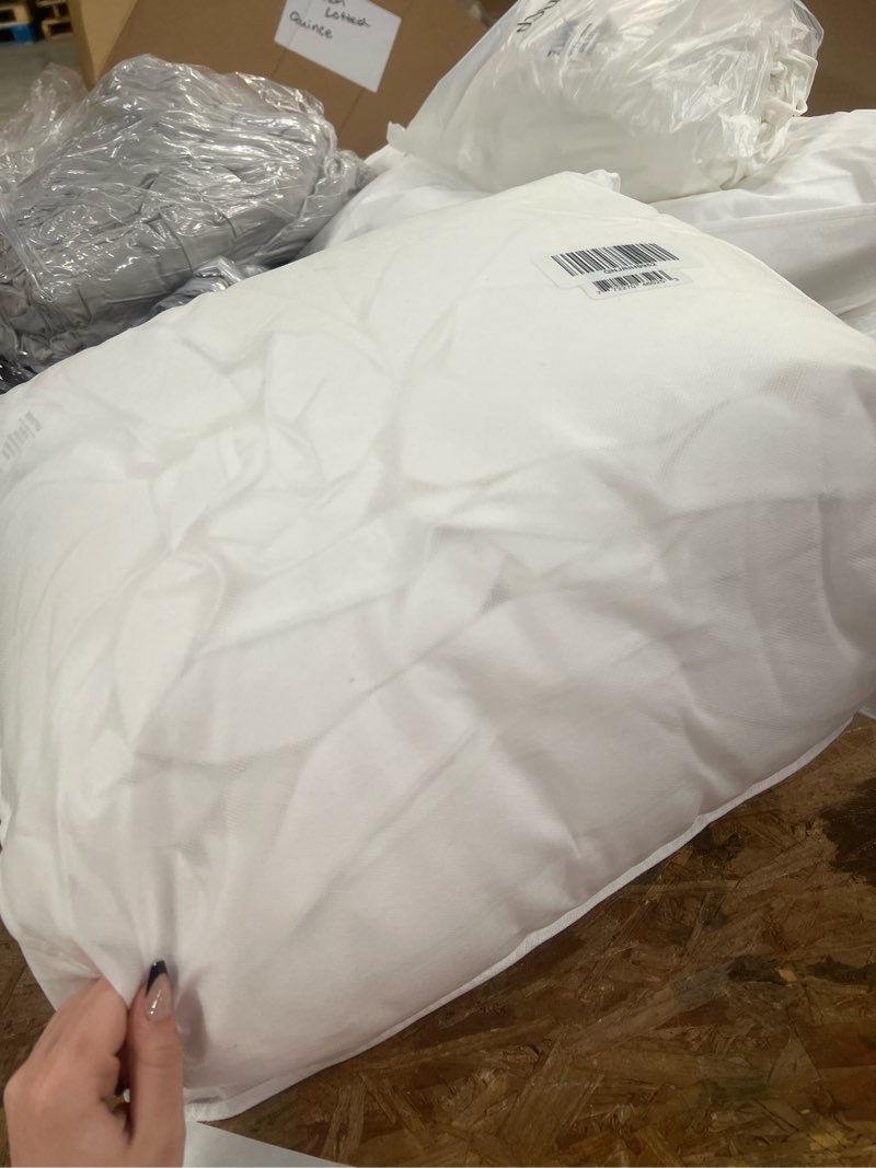Condition photo showing New/Like New for ultra warm luxe goose down comforter, full/queen, white