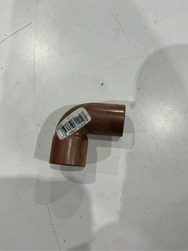 Condition photo showing As Is for 1 in. copper pressure 90-degree fitting x cup street elbow