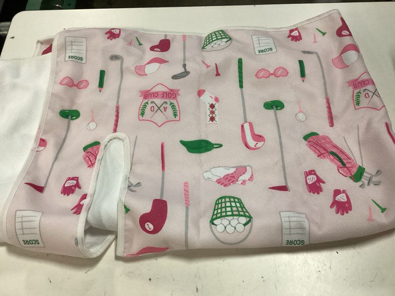 Condition photo showing As Is for golf cart seat covers club car golf cart accessories for men women golf carts seat towel blanket 2-seat golf cart decorations 52\"x 32\" a02