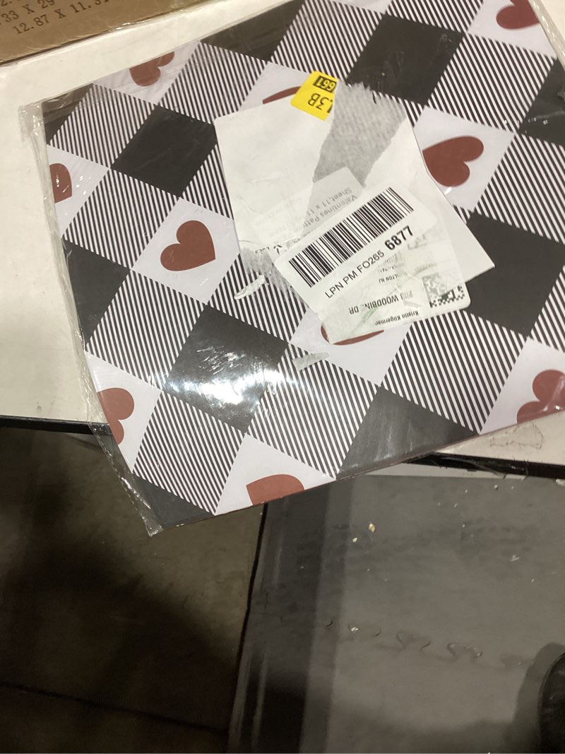 Condition photo showing Good Condition for Valentines Pattern Paper Double Sided Valentine Decorative Scrapbook Craft Paper,Love Heart Red Black Cardstock for Valentines Craft Supplies Card Making Scrapbook(12 Design,24 Sheet,11 x 11 Inch) 11 x 11-inch