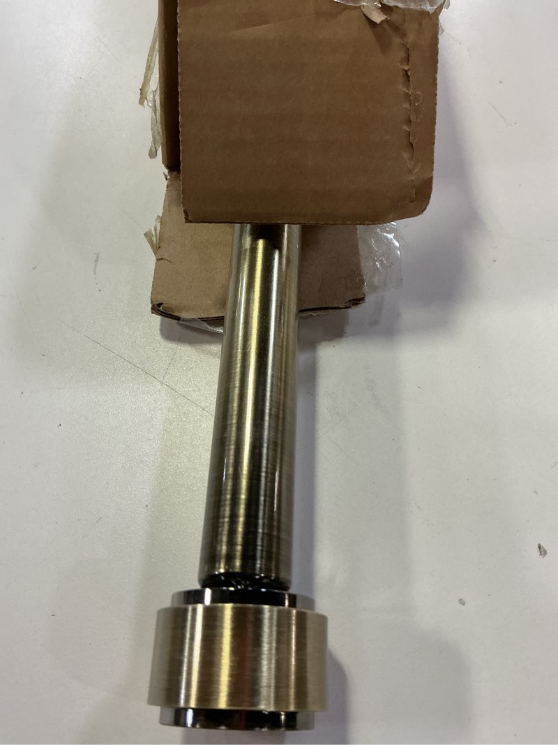 Condition photo showing As Is for Antique Bronze Curtain Rods for Windows 16 to 28", 1-Inch Curtain Rods with Aluminum Brackets and End Cap Finials, Adjustable Drapery Rods for Sliding Glass Door/Bedroom/Kitchen/Living Room Etc. Antique Bronze 16-28"