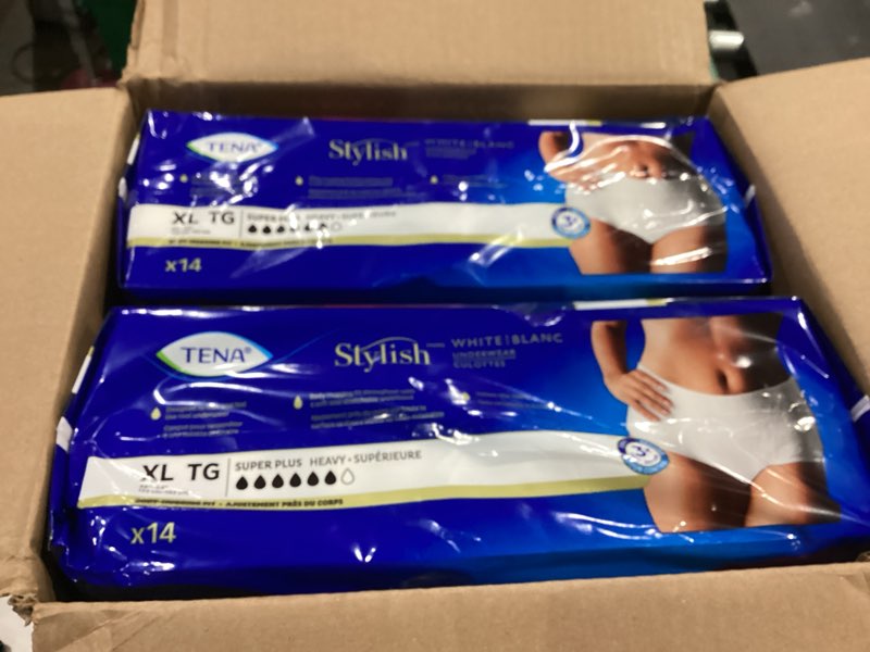 Condition photo showing New/Like New for Tena Incontinence Underwear for Women, Super Plus Absorbency, XLarge, 14 Count ((((4 bags)))