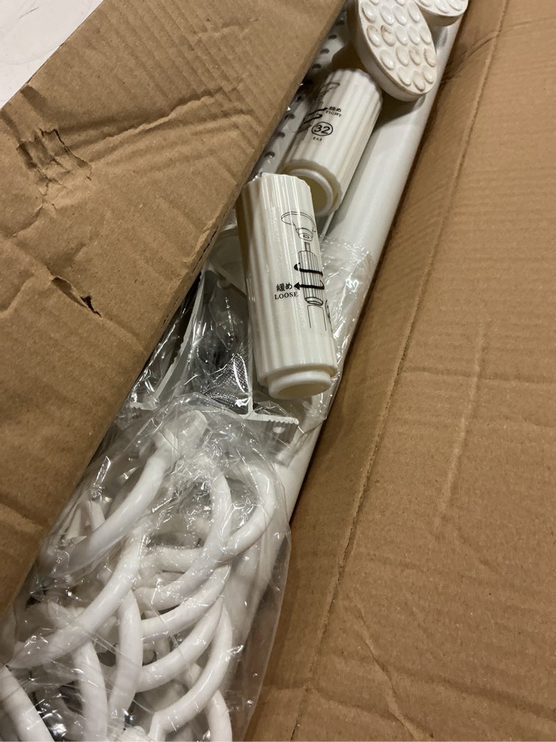 Condition photo showing Good Condition for zocone tension curtain rod 51-168in(4-14ft),no drill curtain rods for window outdoor patio,adjustable shower curtain rod for bathroom renter friendly,heavy duty extra long tension rod never rust,white white 51-168 inches