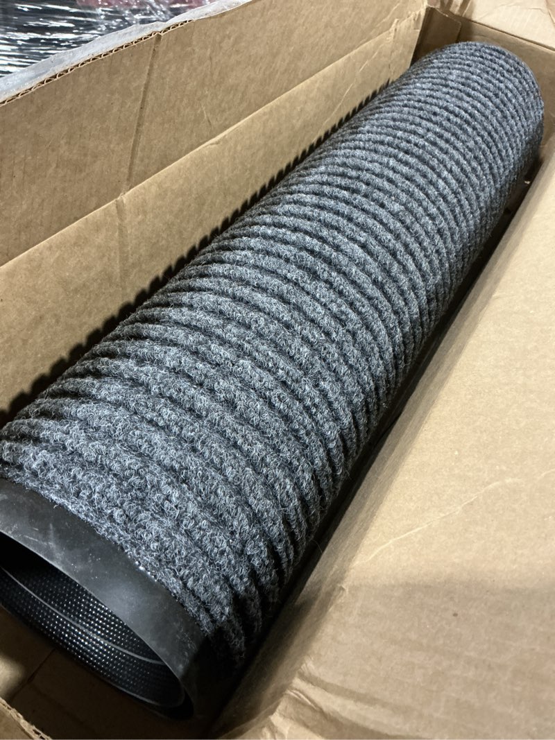 Condition photo showing Good Condition for MYFAMIREA Commercial Floor Mat 2' x 4' Extra Large Front Door Industrial Rug Heavy Duty Brush Step Entrance Mat Weather Utility Rug with Non Slip Rubber Backing Low Profile for Entryway, Charcoal Grey 2 x 4 Feet Charcoal Grey