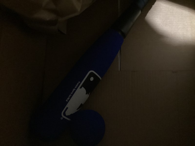 Condition photo showing New/Like New for (similar to) franklin sports mlb kids baseball bat and ball set - lightweight 30\" youth plastic bat - multiple colors bat one size bluei