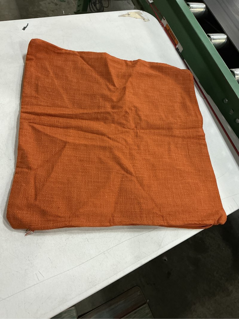 Condition photo showing New/Like New for contrast velvet edge pillow cover color: turmeric/flax size: 12x20
