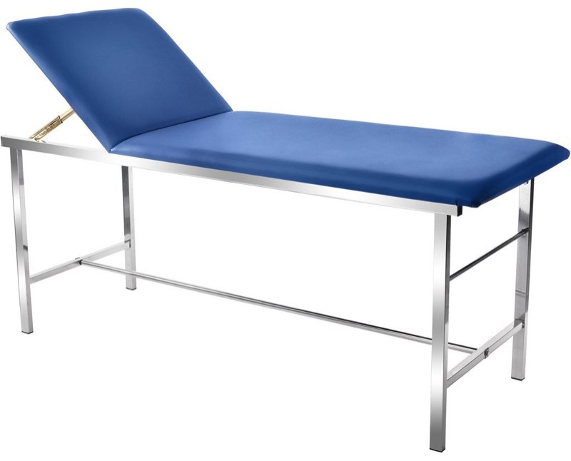 Treatment Table w/ Adjustable Back [Blue Antimicrobial Upholstery