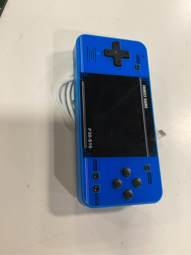Condition photo showing As Is for handheld game for kids -preloaded 220 retro video games, portable gaming player with rechargeable battery 3.0" lcd screen, mini arcade electronic toy gifts for boys girls (blue)