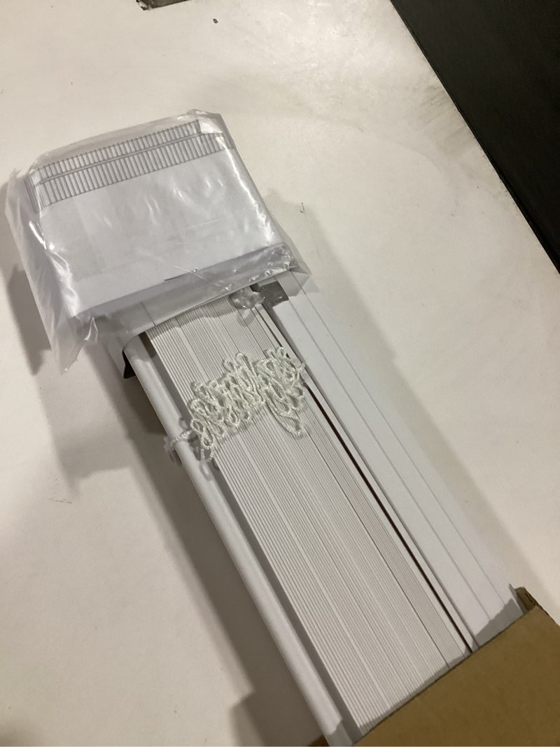 Condition photo showing New/Like New for blinds for indoor windows 1" vinyl l-shaped slats cordless mini blinds for home, 20" w × 36" h - white white 20" w × 36" h