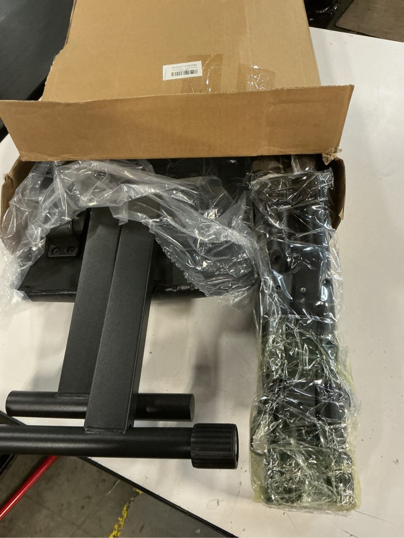 Condition photo showing Good Condition for keyboard stand piano bench set, double x adjustable keyboard stand piano stand with lockable straps, (piano keyboard stand x 1, piano bench x 1), (7 adjustable heights), black