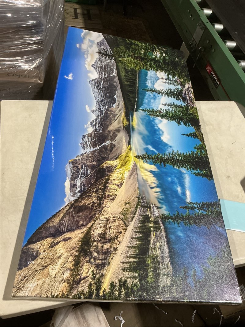 Condition photo showing Good Condition for KREATIVE ARTS Canvas Prints Wall Art Canada Moraine Lake And Rocky Mountain Landscape Pictures Modern Canvas Painting Giclee Artwork For Home Decoration 20x40
