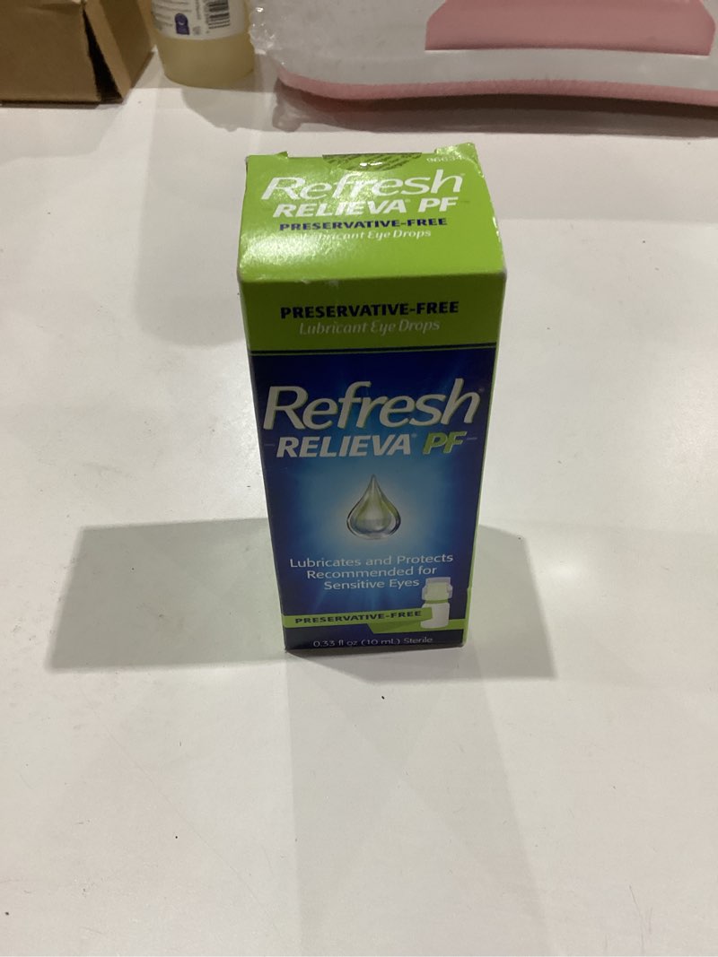Condition photo showing New/Like New for Refresh RELIEVA Preservative-Free Tears Lubricant Eye Drops, 0.33 fl oz (10 mL)