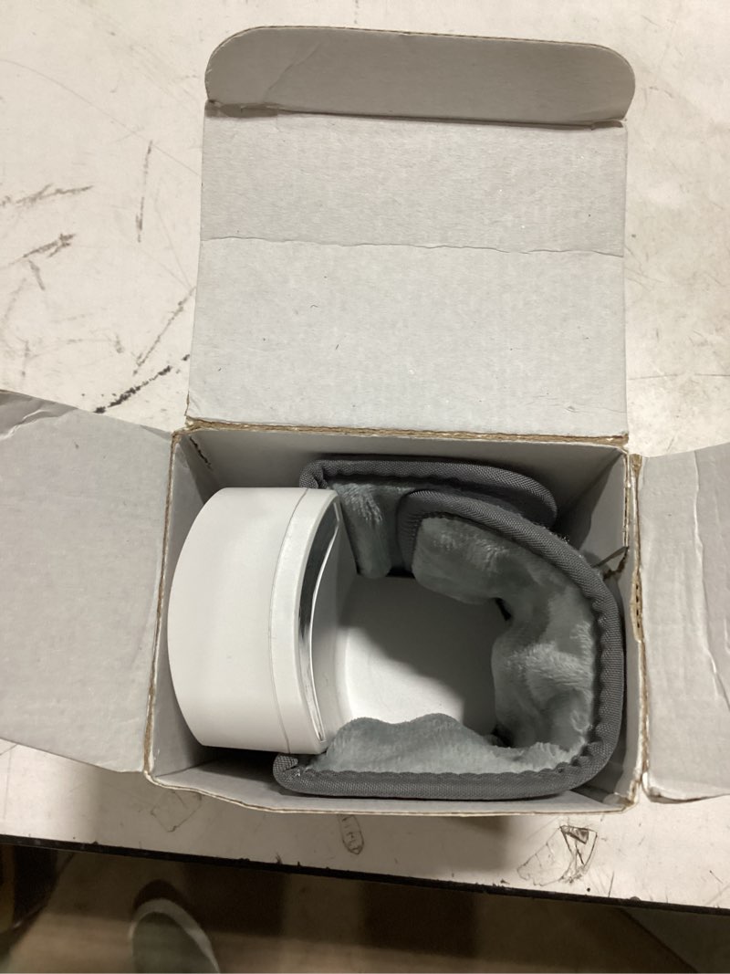 Condition photo showing As Is for portable baby bottle warmer for travel, fast heating & precise temp control, cordless rechargeable milk warmer with led display, waterless & even warming for breastmilk on the go white