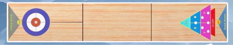 shuffleboard, curling and bowling 3 in 1 board game set,game mat, curling rocks, bowling pins,fun family game